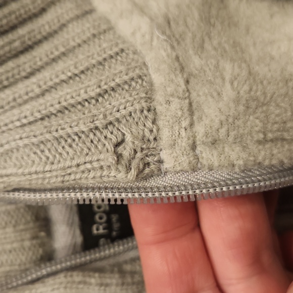 Women's Stephanie Rogers Fleece Layered Look Jacket Size L Color Gray - Picture 3 of 8